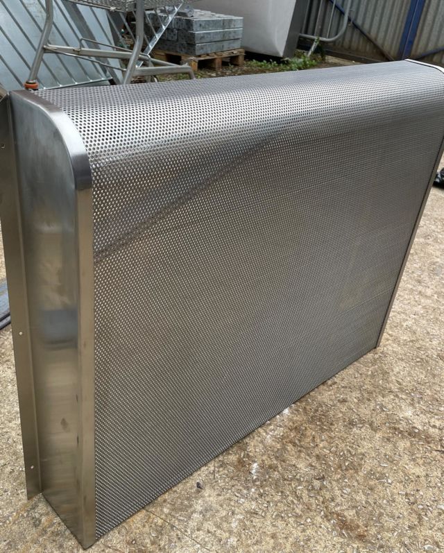 Custom perforated stainless steel radiator guards.
#bristol #bespoke #stainlesssteel #sheetmetal
